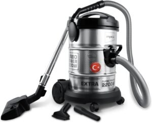 Impex PowerPro Vacuum cleaner VC 4708-2200Watts | Ultra-Capacity 21L | Advanced Accessories | High Performance & Low Noise | Strong Metal Body | Convenient Handle (Black)